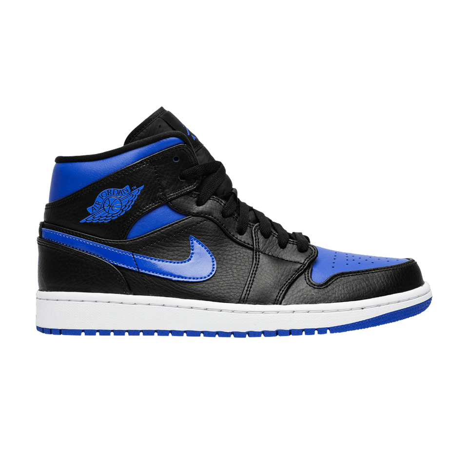Air Jordan 1 Mid Black Hyper Royal