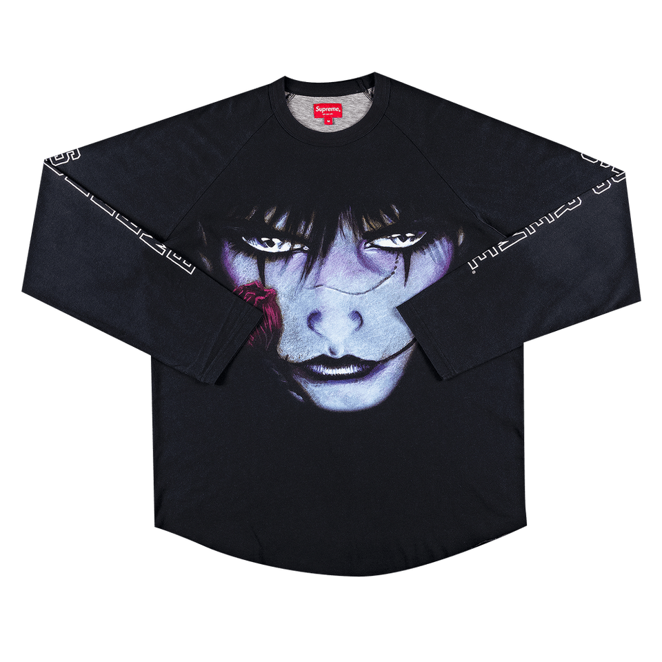 Supreme x The Crow Raglan Long-Sleeve Top Black Eyes