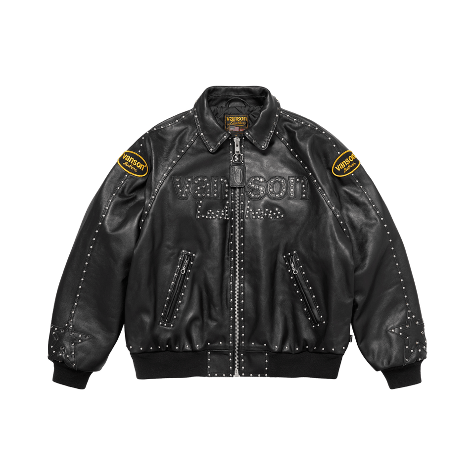 Supreme x Vanson Leathers x B.B. Simon Jacket Black