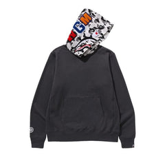 BAPE ABC Camo Shark Pullover Hoodie Charcoal