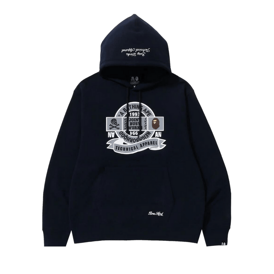 BAPE x Neighborhood Relaxed Fit Pullover Hoodie Navy