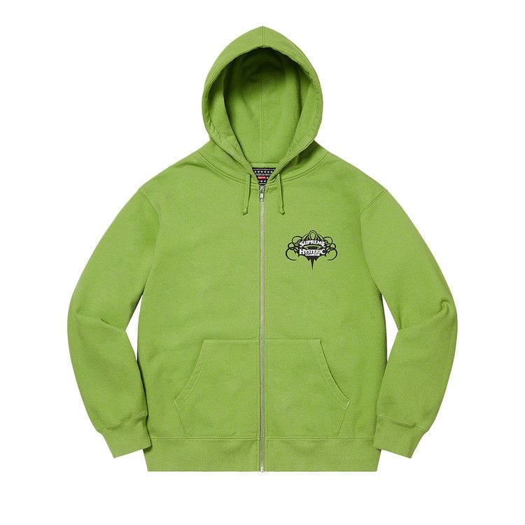 Supreme x Hysteric Glamour Zip Up Hoodie Lime