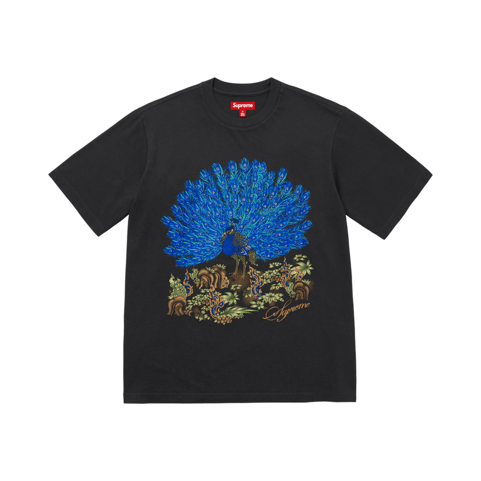 Supreme Peacock Shorts-Sleeve Top Black