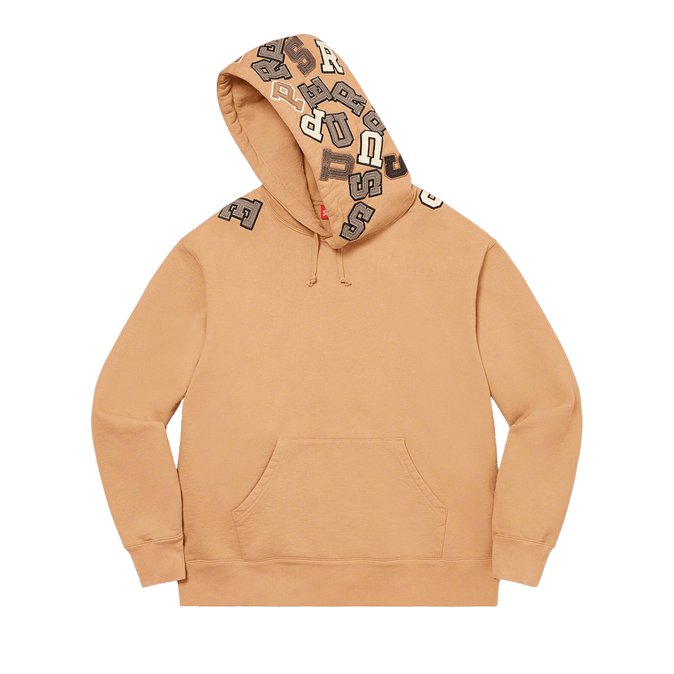 Supreme Scattered Appliqué Hoodie Dark Tan