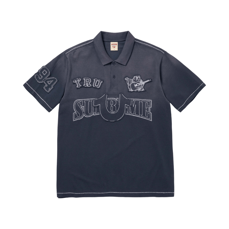 Supreme x True Religion Appliqué Polo Navy