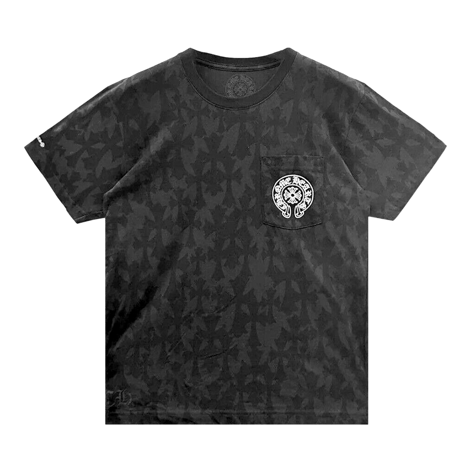 Chrome Hearts Cross Logo Monogram Scroll Logo T-Shirt Black