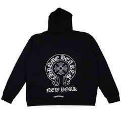 Chrome Hearts Horseshoe Pullover Hoodie Black/White
