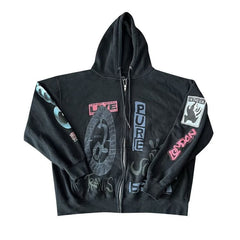 Cactus Jack by Travis Scott O2 Live Full Zip Hoodie Black