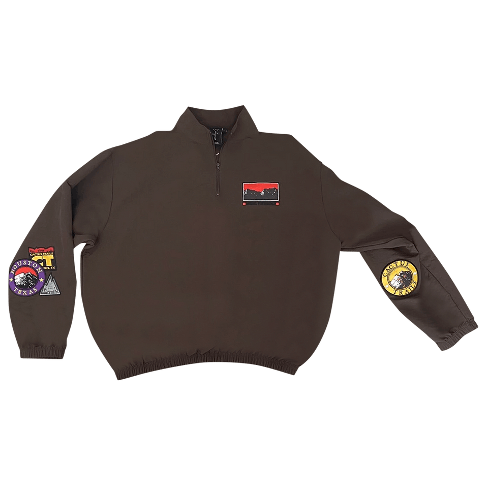 Cactus Jack by Travis Scott Cactus Trails Half-Zip Windbreaker Brown