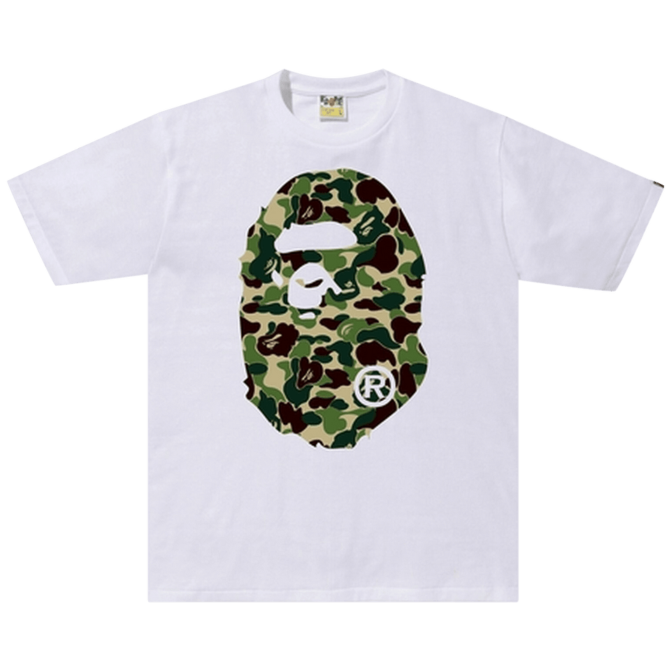 BAPE ABC Camo Big Ape Head T-Shirt White/Green