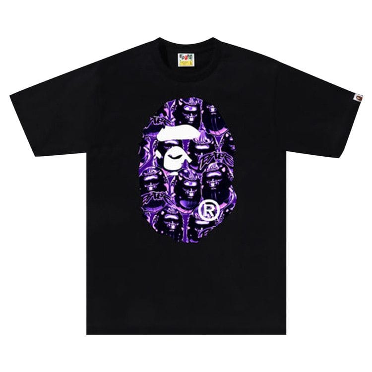 BAPE Ape Head Graffiti Big Ape Head T-Shirt Black/Purple