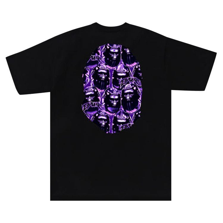 BAPE Ape Head Graffiti Big Ape Head T-Shirt Black/Purple