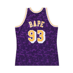 BAPE x Mitchell & Ness Los Angeles Lakers Jersey Purple
