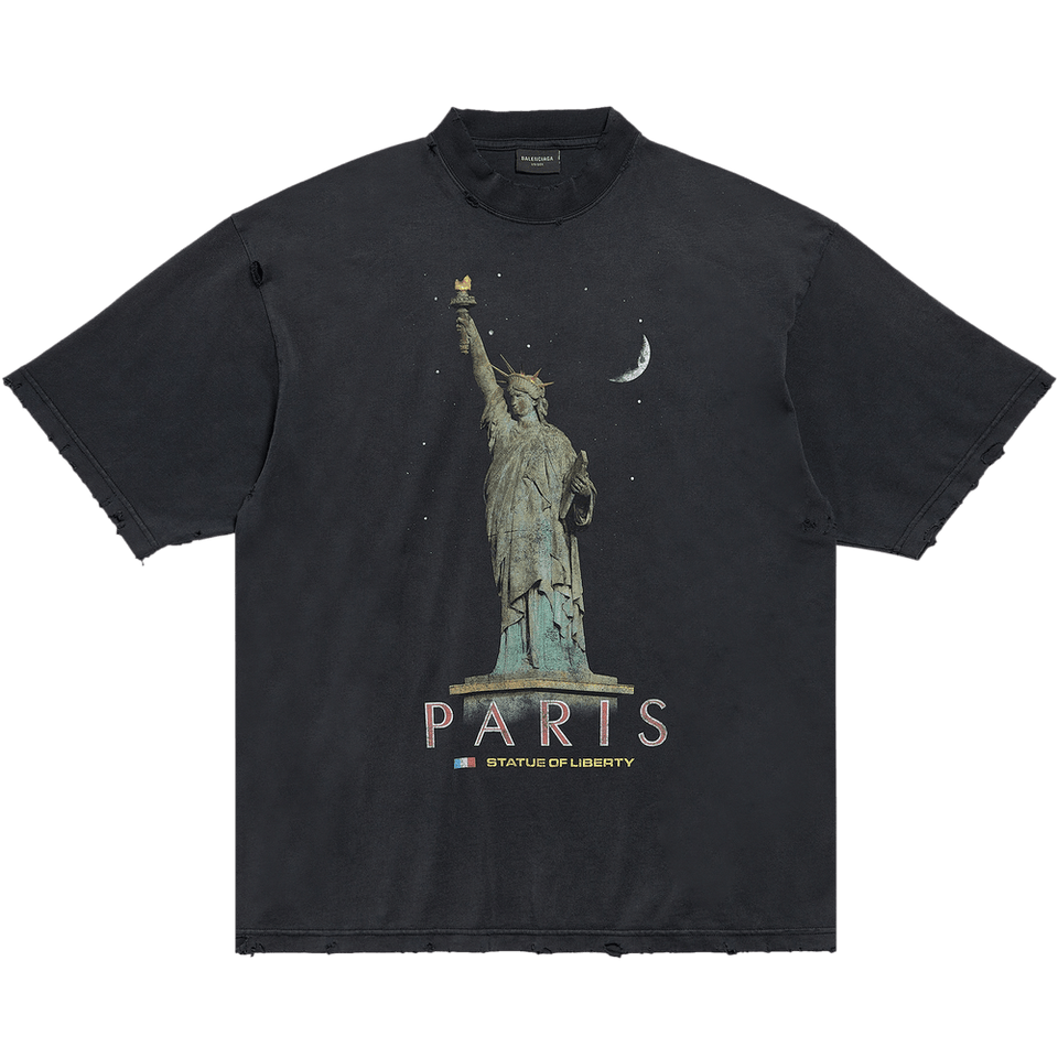 Balenciaga Paris Liberty Medium Fit T-Shirt Black