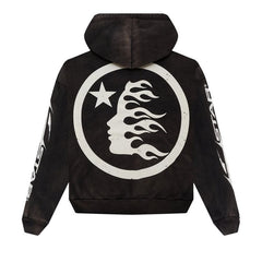 Hellstar Logo Zip-Up Hoodie Black