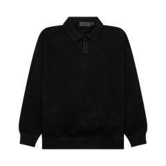 Fear of God Essentials Knit Polo Jet Black