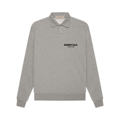 Fear of God Essentials Long-Sleeve Polo Dark Oatmeal