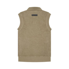 Fear of God Essentials Velour Sleeveless Polo Oak