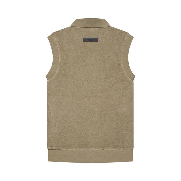 Fear of God Essentials Velour Sleeveless Polo Oak