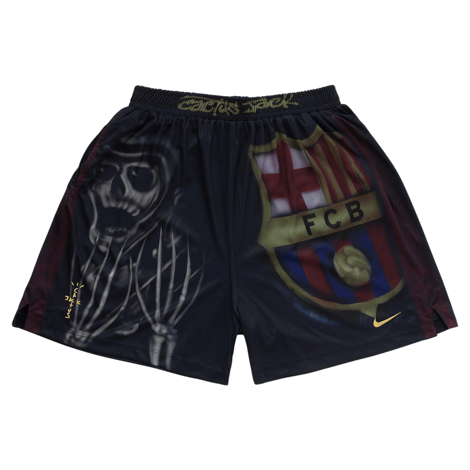 Nike FC Barcelona x Cactus Jack Skeleton Home Shorts Black