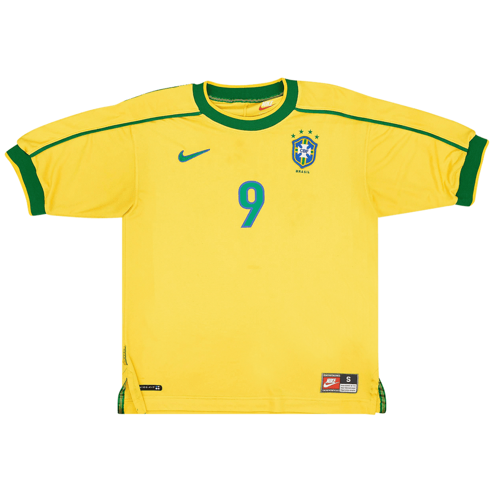 Nike Brazil 1998 Reissue Soccer Replica Jersey Varsity Maize/Pine Green/Lucky Green