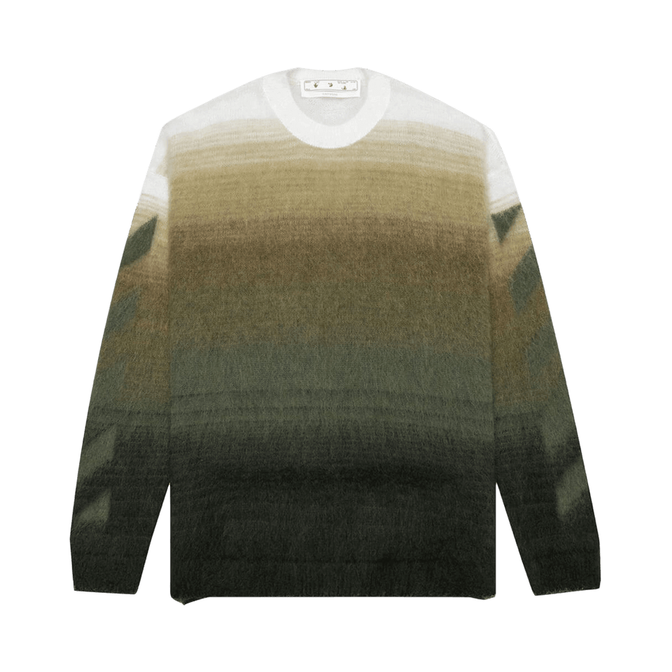 Off-White Diag Brushed Knit Crewneck Green/Green