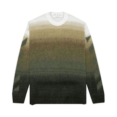 Off-White Diag Brushed Knit Crewneck Green/Green