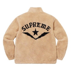Supreme Star Fleece Jacket Natural