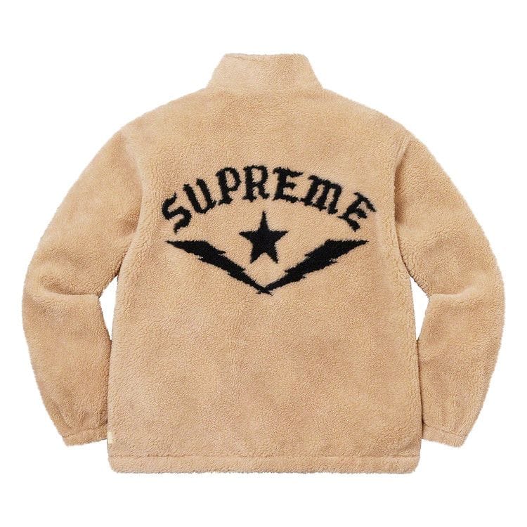 Supreme Star Fleece Jacket Natural