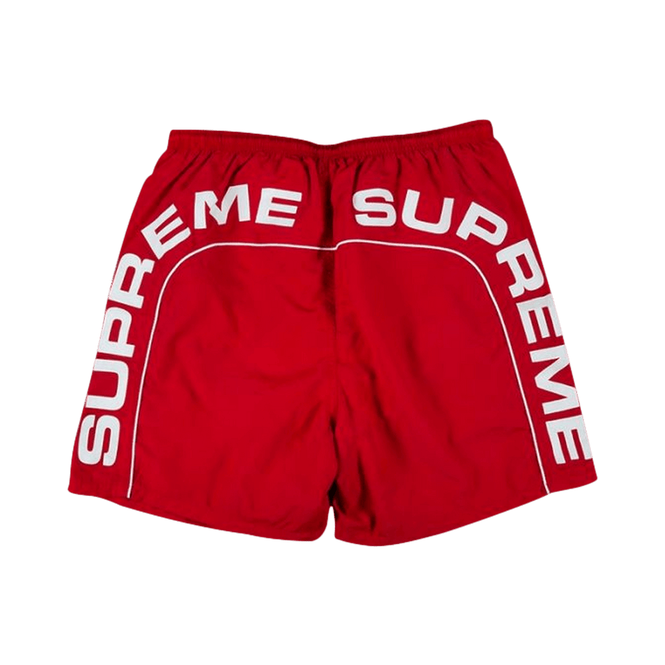 Supreme Arc Logo Water Shorts Red