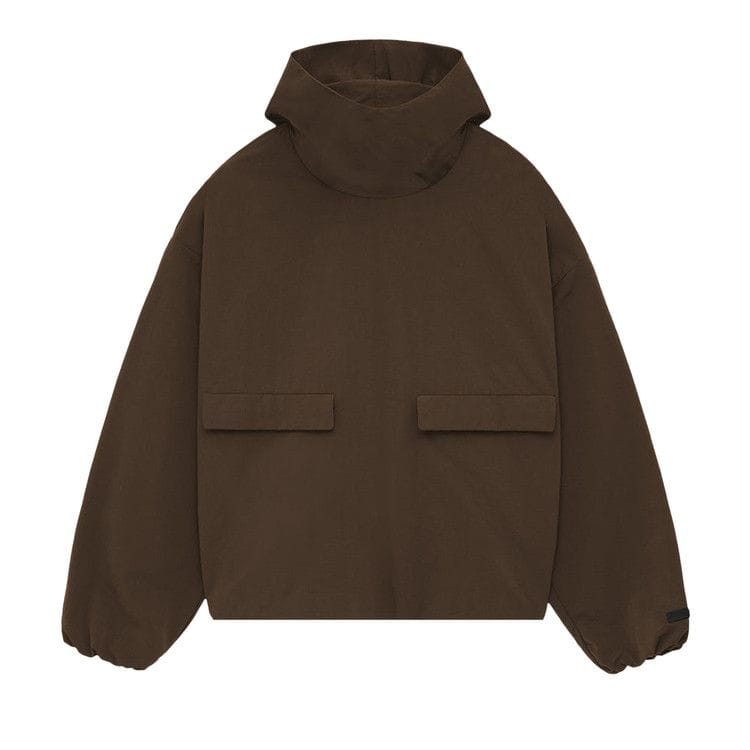 Fear of God Essentials Military Nylon Hooded Anorak Brown
