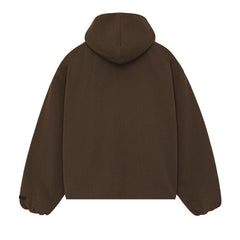 Fear of God Essentials Military Nylon Hooded Anorak Brown
