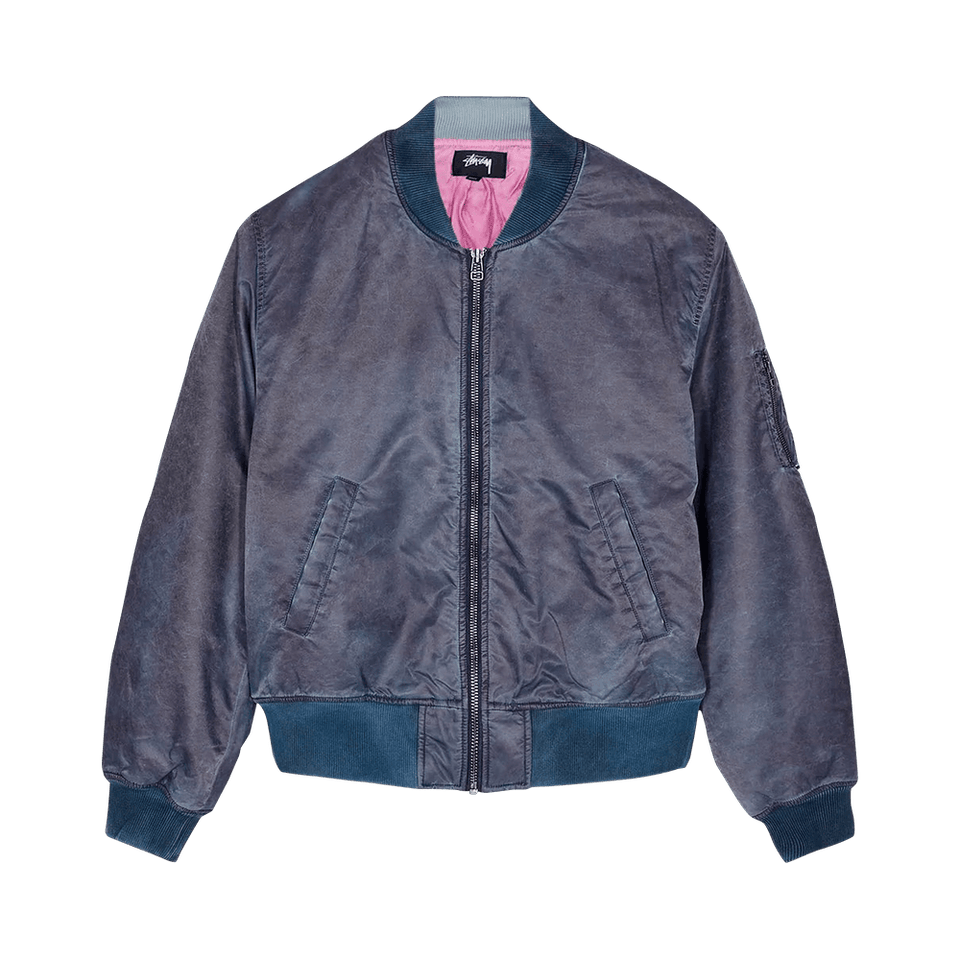 Stussy Dyed Nylon Bomber Navy