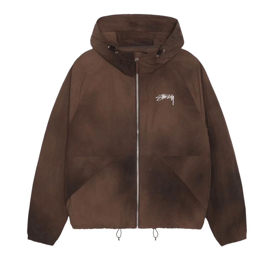 Stussy Wave Dye Beach Shell Jacket Coffee