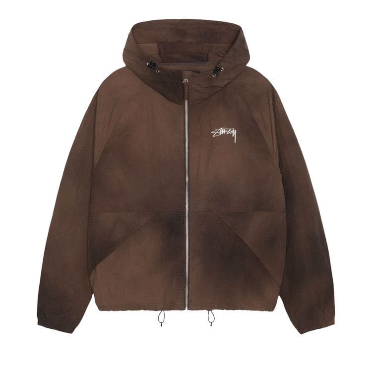 Stussy Wave Dye Beach Shell Jacket Coffee