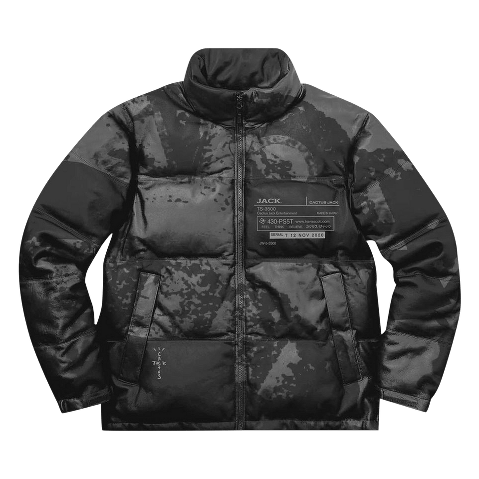 Cactus Jack by Travis Scott x PS5 System Reflective Down Puffer Black