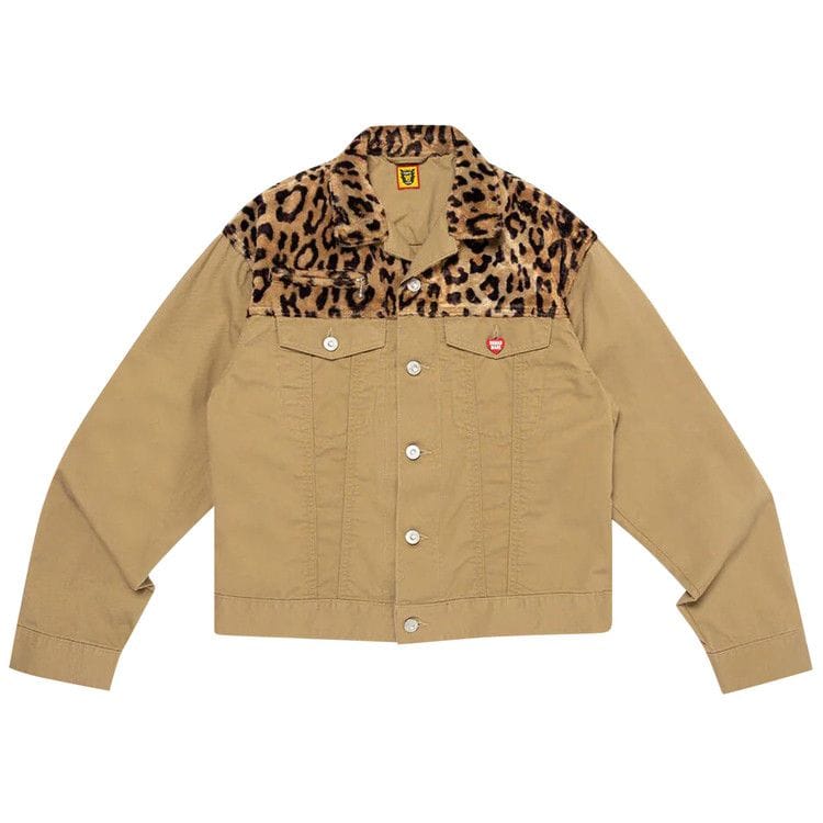 Human Made Leopard Denim Work Jacket Beige