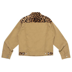 Human Made Leopard Denim Work Jacket Beige