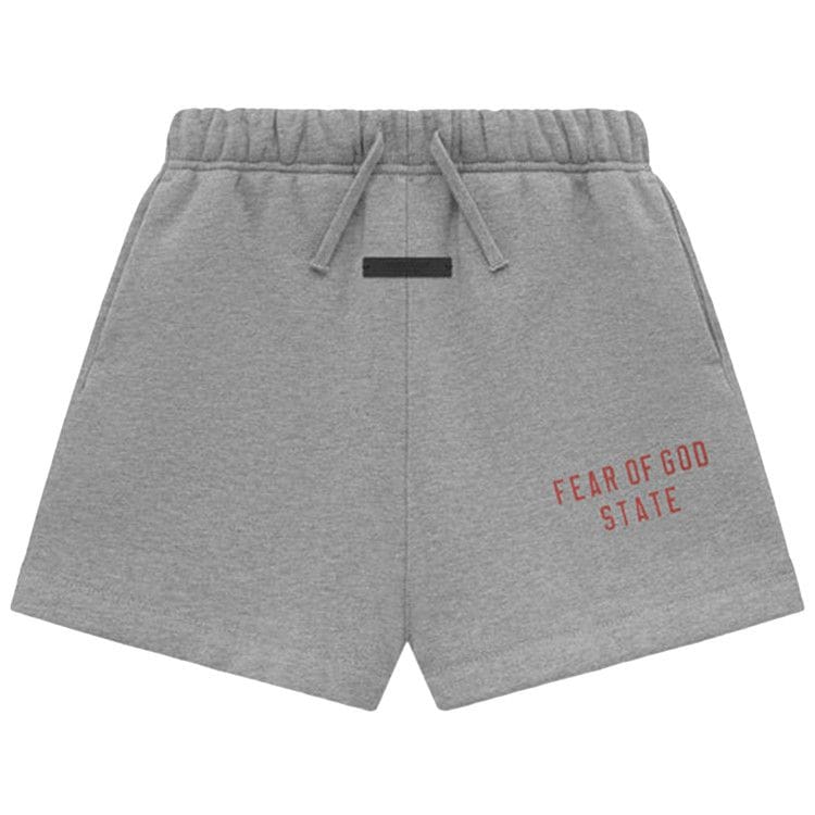 Fear of God Essentials Kids Fleece Soccer Shorts Dark Heather