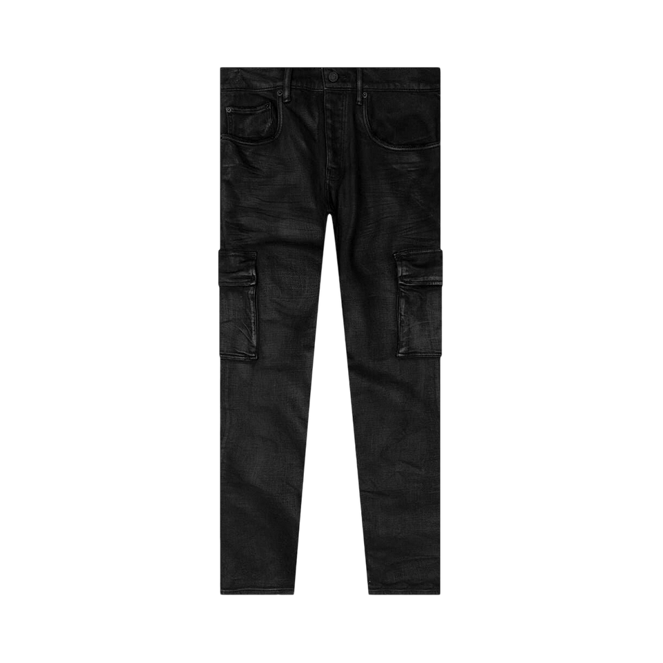 PURPLE BRAND Cargo Flare Pants Black Resin