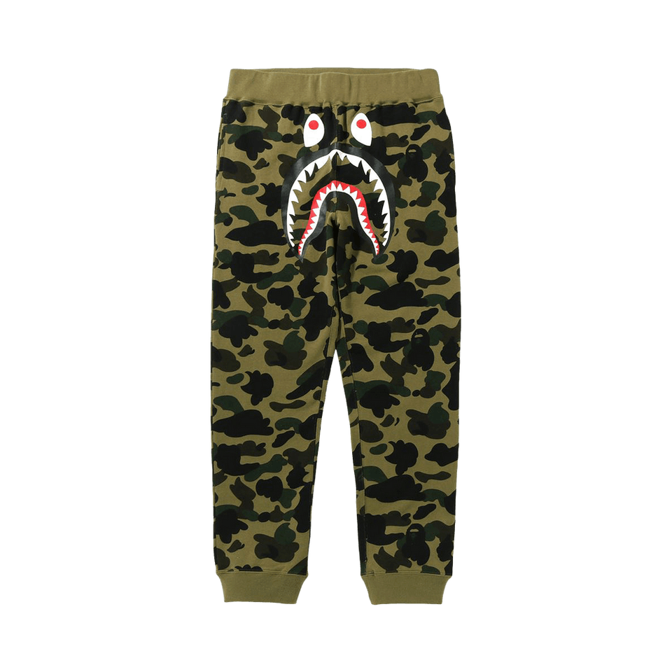 BAPE 1st Camo Shark Slim Sweatpants Green