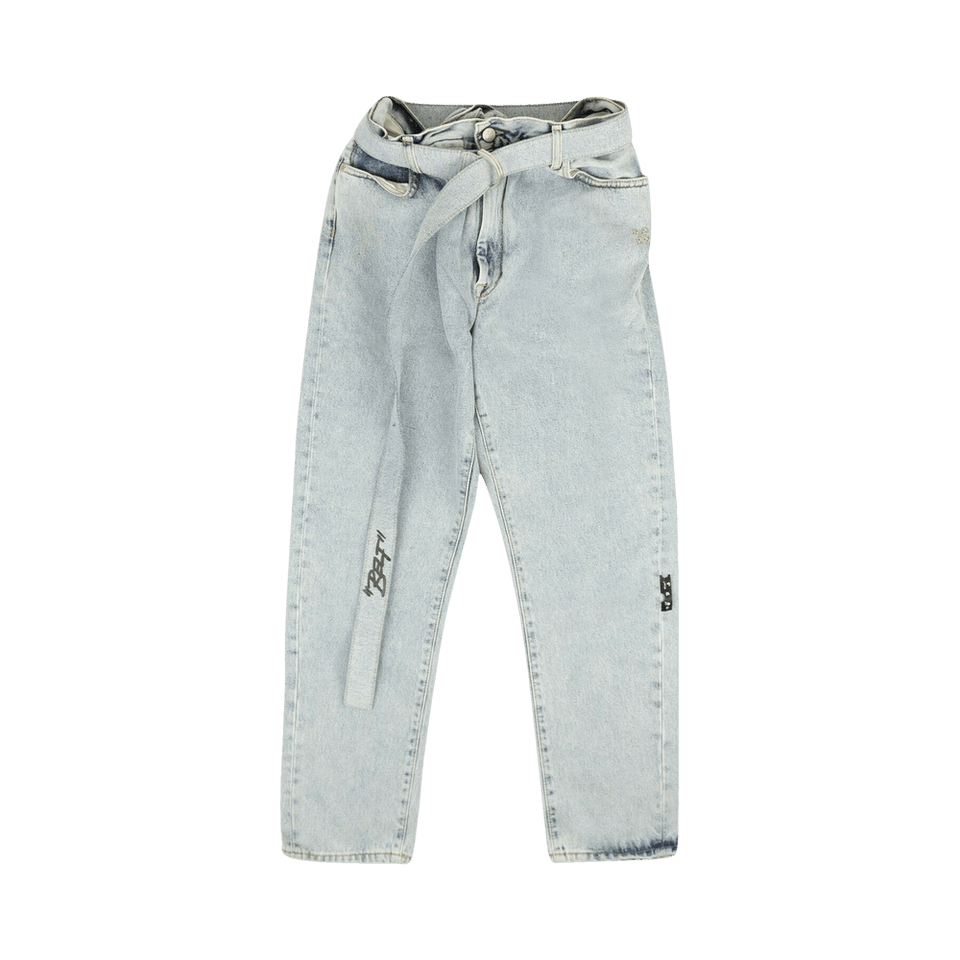 Off-White Stripe Low Crotch Jean Blue/Black