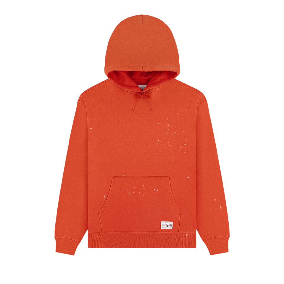 Aimé Leon Dore Paint Splatter Hoodie Faded Orange
