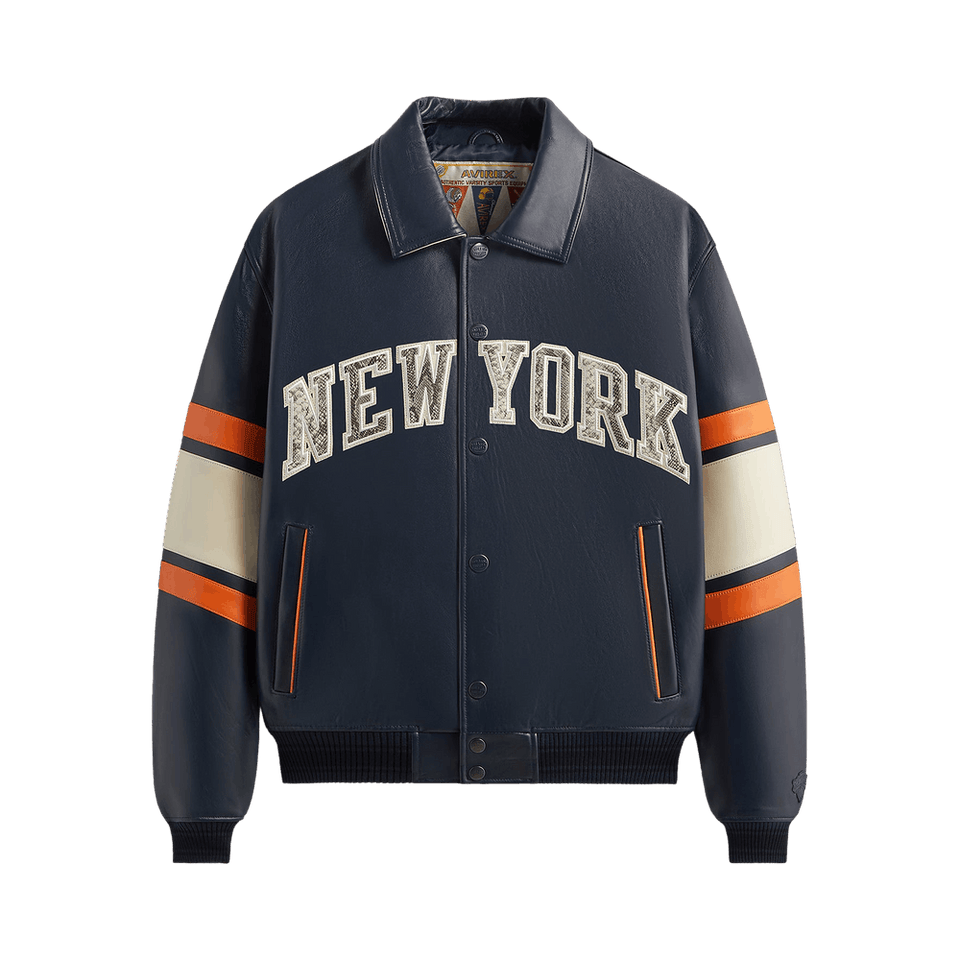 Kith & AVIREX For The New York Knicks Legend Jacket Navy