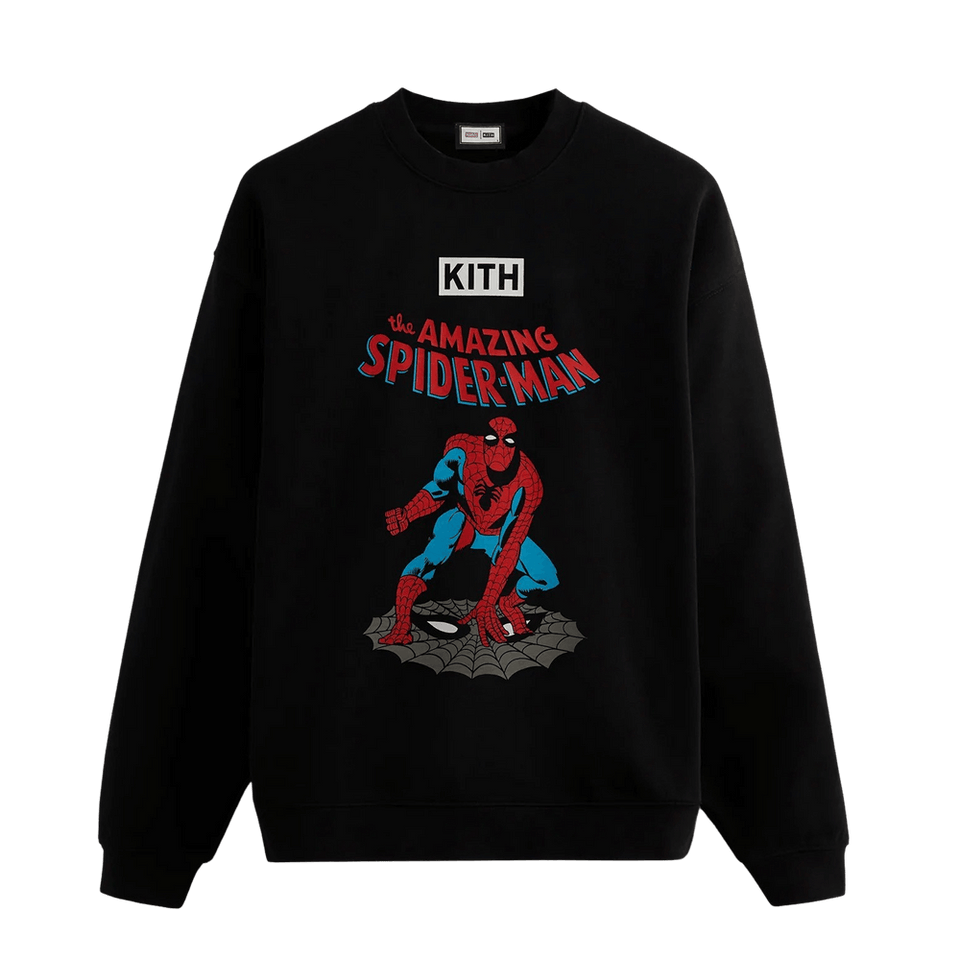 Kith For Spider-Man Allies Vintage Crewneck Black