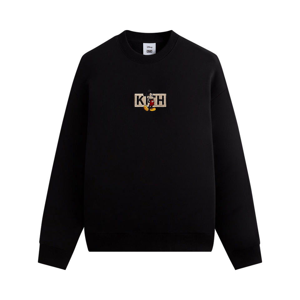 Kith For Mickey & Friends Cyber Monday Mickey Classic Logo Crewneck Black