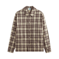 Kith Long-Sleeve Boxy Collared Overshirt Magma