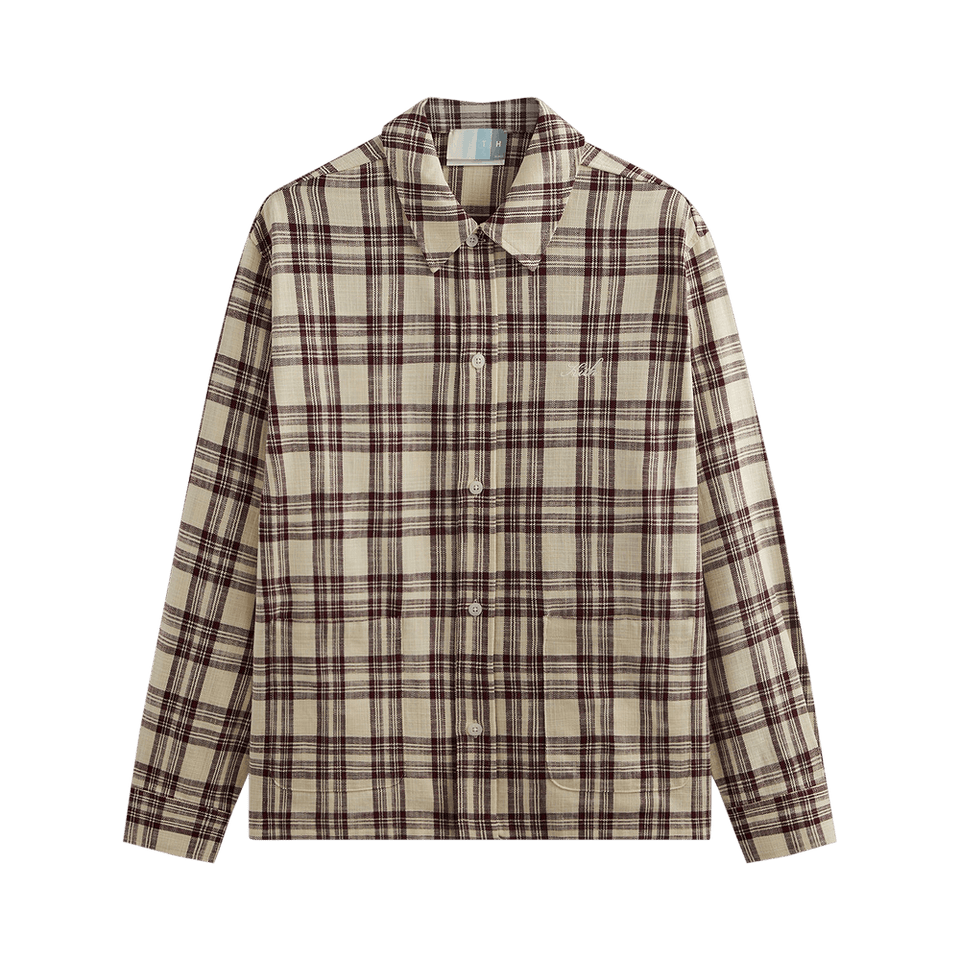 Kith Long-Sleeve Boxy Collared Overshirt Magma