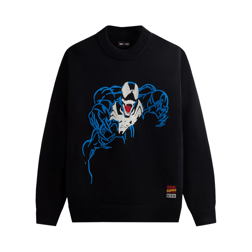 Kith x Marvel Venom Lewis Crewneck Sweater Black