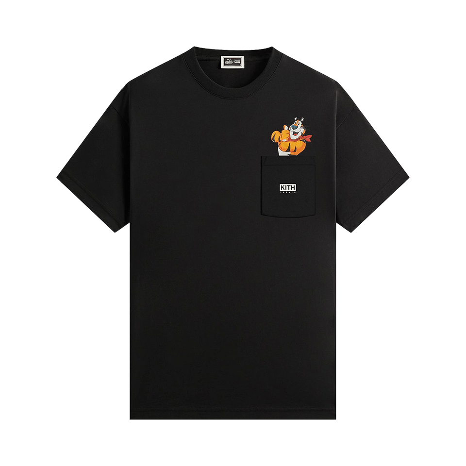 Kith Treats For Kellogg’s Frosted Flakes Cereal & Tony The Tiger Tony Signature T-Shirt Black
